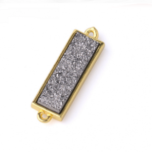 Tussenstuk Druzy - zilver E Tussenstuk Druzy - zilver E