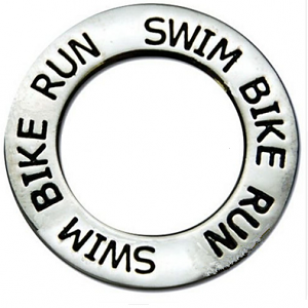 Ring met tekst Triathlon
