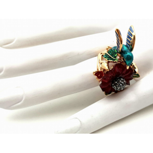 Ring Kolibrie bezet met Swarovski  #1