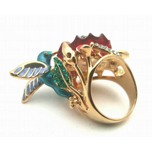 Ring Kolibrie bezet met Swarovski  #1