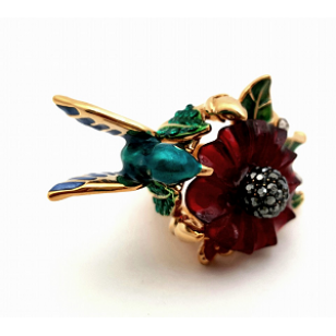 Ring Kolibrie bezet met Swarovski  #1