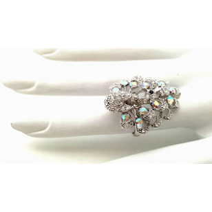 Ring met Pauw bezet met  Swarovski kristallen  #9