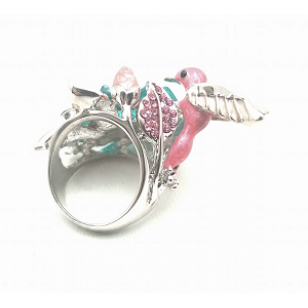 Ring van Kolibrie bezet met Swarovski kristal  #2