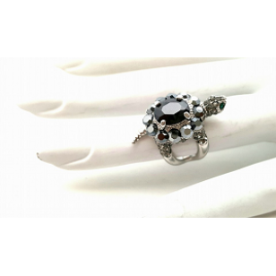 Ring Schildpad bezet met Swarovski