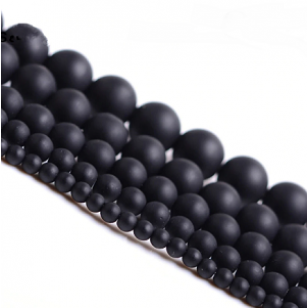 Kralen Onyx  Zwart 4mm Mat