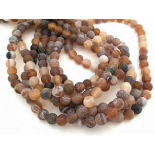 Kralen Edelsteen Frosted Agate 8mm