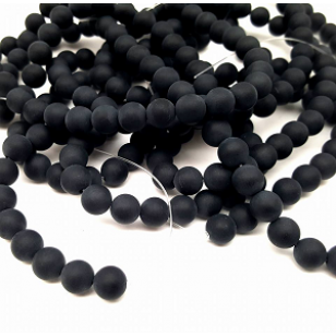 Kralen Onyx Mat Black 8mm