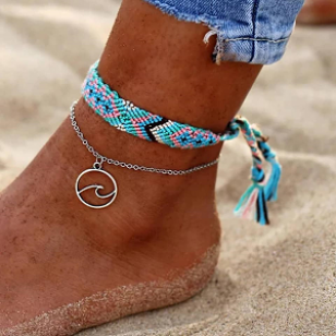 Enkelbandjes set Boho Wave