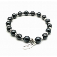 Armband met edelstenen Hematite magneet