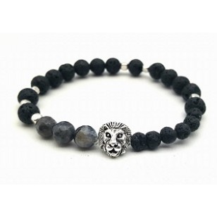 Lava - Edelstenen Armband - Leeuw 