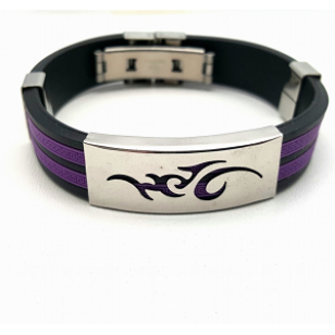 Armband Steel Tribal Blue/Black