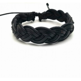 lederen turkse knoop - Heren armband 