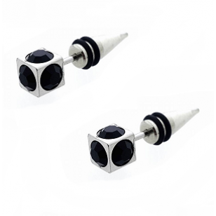 Oorbellen-Zwart-Crystal