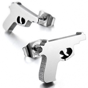 Oorbellen-Pistolen-Rvs