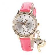 Horloge-Luxe-Poes/Kat-roze