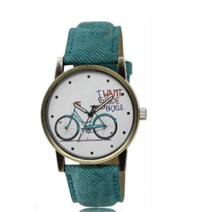 Horloge - Jeans met fiets  