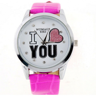 Horloge I love You- roze