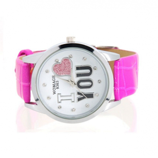 Horloge I love You- roze