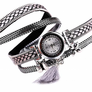 Horloge-Wikkel-snake-Zilver