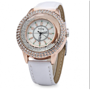 Horloge-Crystal-Bling-Wit