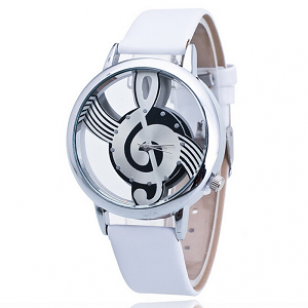Horloge Muziek Wit