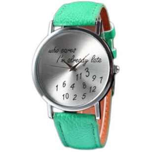 Horloge met Tekst Groen