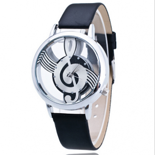 Horloge-Muziek-Zwart