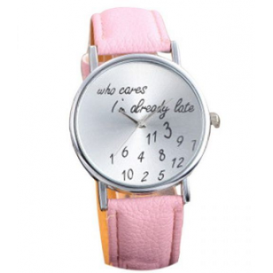 Horloge Tekst Roze