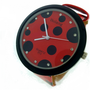 Horloge Dots - Rood-stippel