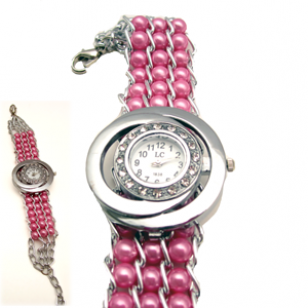 Horloge parel rose