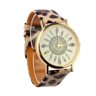 Horloge Feather Leopard