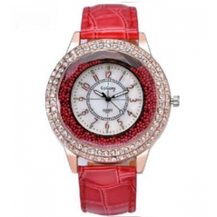 Horloge-Crystal-Bling-Rood