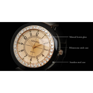 Horloge Luxe Geneva Zwart