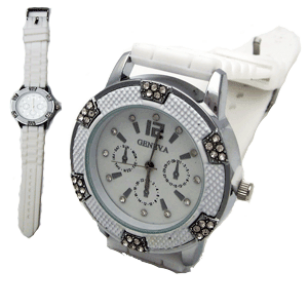 Horloge Geneva Wit Strass #9