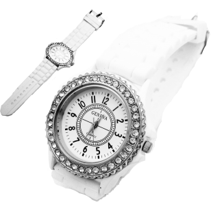 Horloge Geneva Strass Wit #2