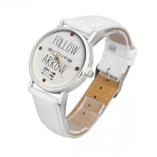 Horloge Wit Follow Arrow