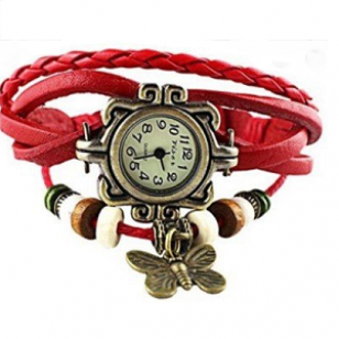 Horloge Leder Bordeau Rood