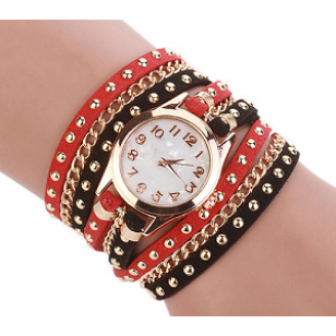 Horlogel Suede Rood/zwart