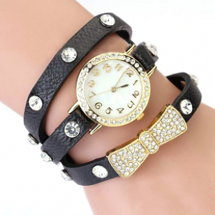 Horloge Wikkel Strik Zwart