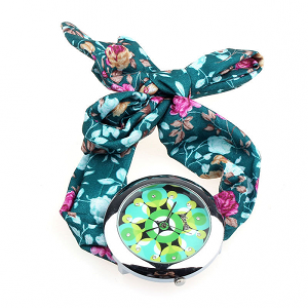 Horloge Stof Wikkel Groen