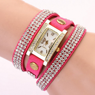 Horloge Wikkel Suede Roze