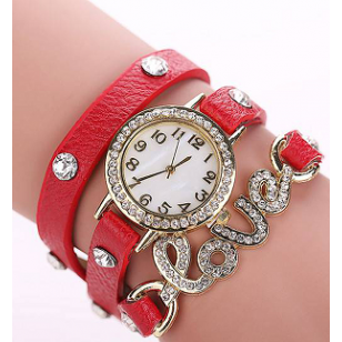 Horloge Wikkel Love Rood