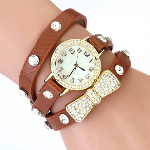 Horloge Wikkel Strik Bruin