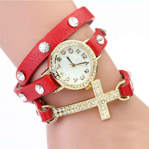 Horloge wikkel Kruis rood