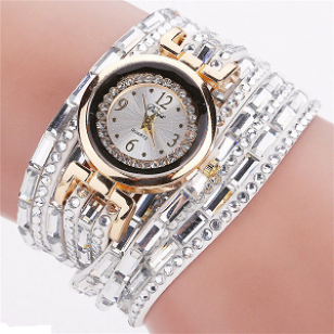 Horloge-Bling-wikkel-zilver