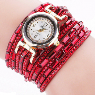 Horloge-Bling-wikkel-Roze Horloge-Bling-wikkel-Roze