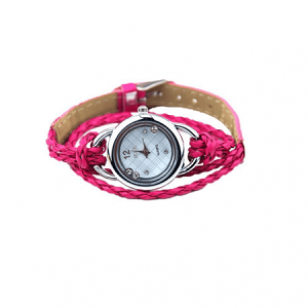 Horloge Gevlochten  Roze