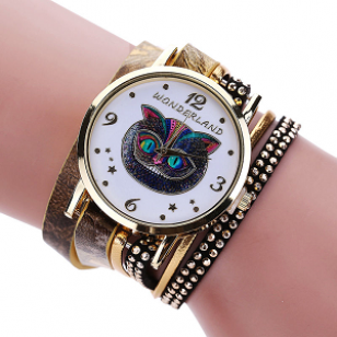 Horloge-Wikkel-Wonderland-Bruin