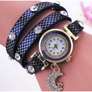 Horloge Wikkel Maan Blauw