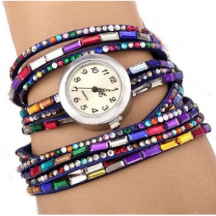 Horloge-Wikkel-Bling-Blauw